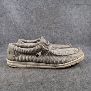 Hey Dude Shoes Mens 10 Casual Slip On Wally Sox Ash Moc Trainer Loafer Comfort